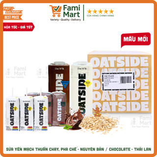  Hỏa tốc HCM  8 2026   Thùng  Sữa Yến Mạch OATSIDE Barista Blend   Chocolate 1L & 180ml_Famimart 