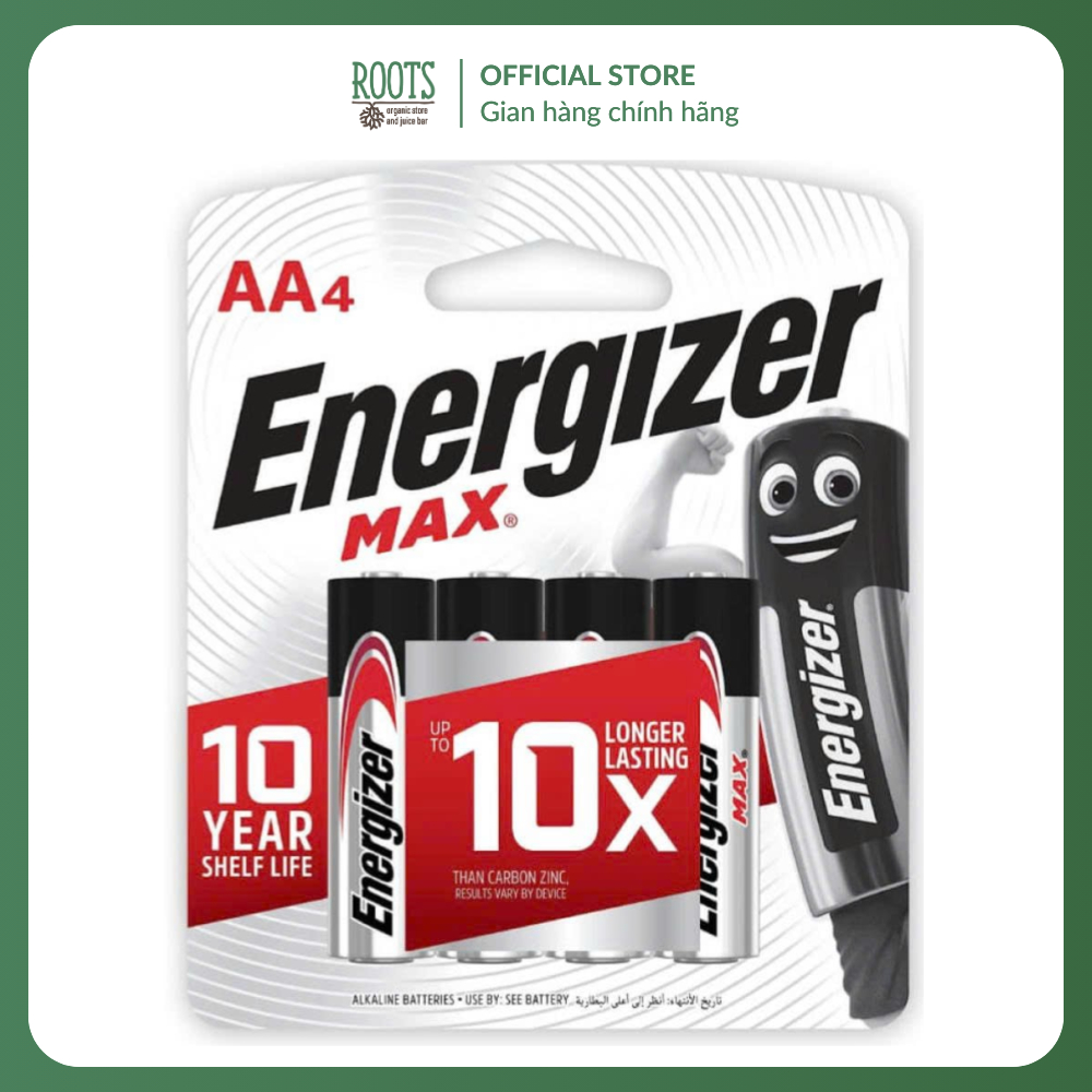 (Ship hỏa tốc) ENERGIZER - Pin AA, Max, AA Battery, 1.5V, 4 Cục