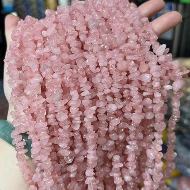 Dây vụn thạch anh tự nhiên Kimbada dùng làm đồ handmade vòng tay, vòng cổ, phụ kiện thời trang