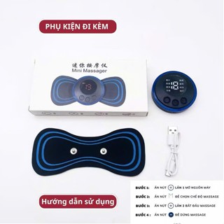 Máy Massage Toàn Thân Xung Điện Cao Cấp, Miếng Dán Cổ Vai Gáy 8 Chế Độ