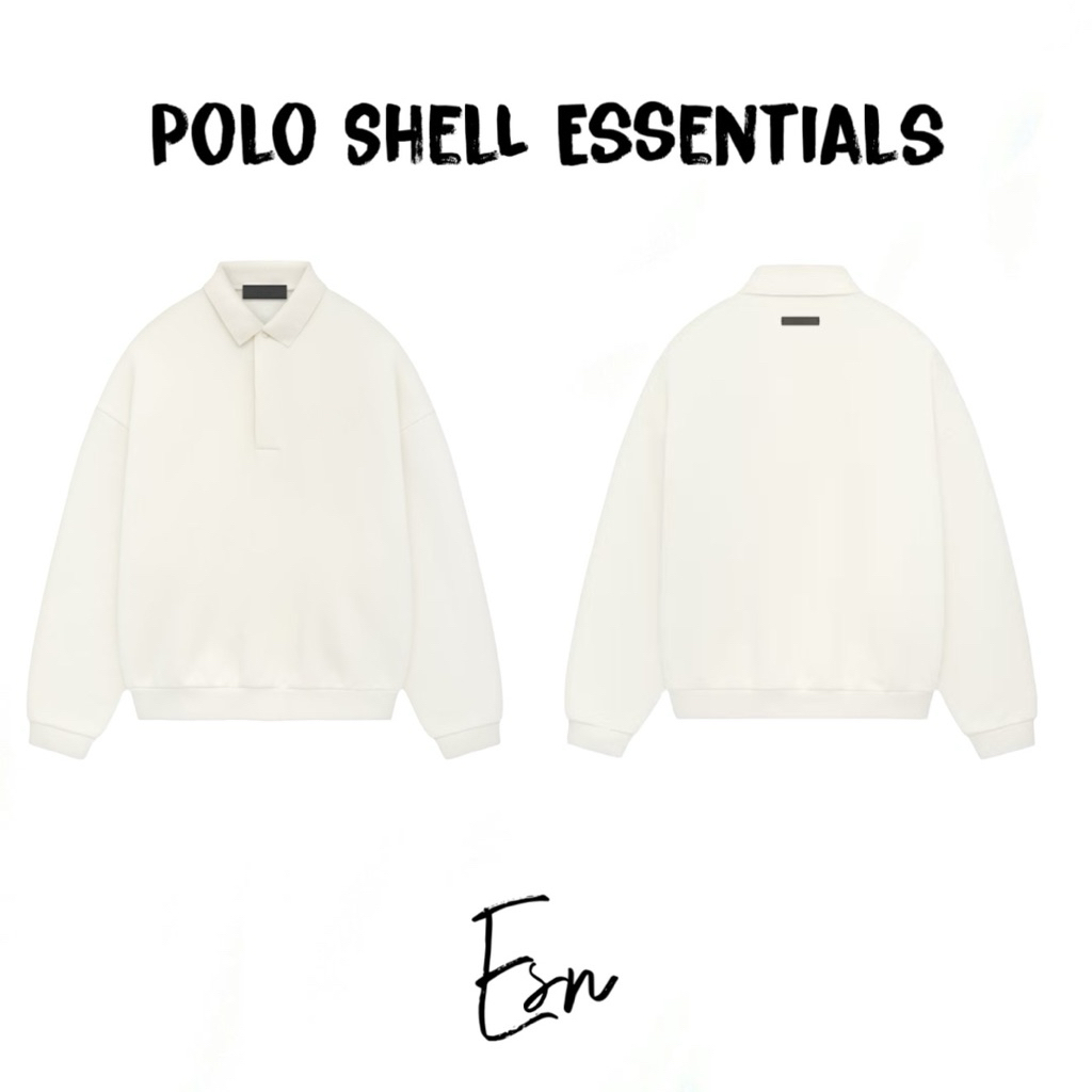 [CHÍNH HÃNG] Polo Shell Essentials Fear Of God 480GSM Authentic, Polo nỉ Essentials chính hãng