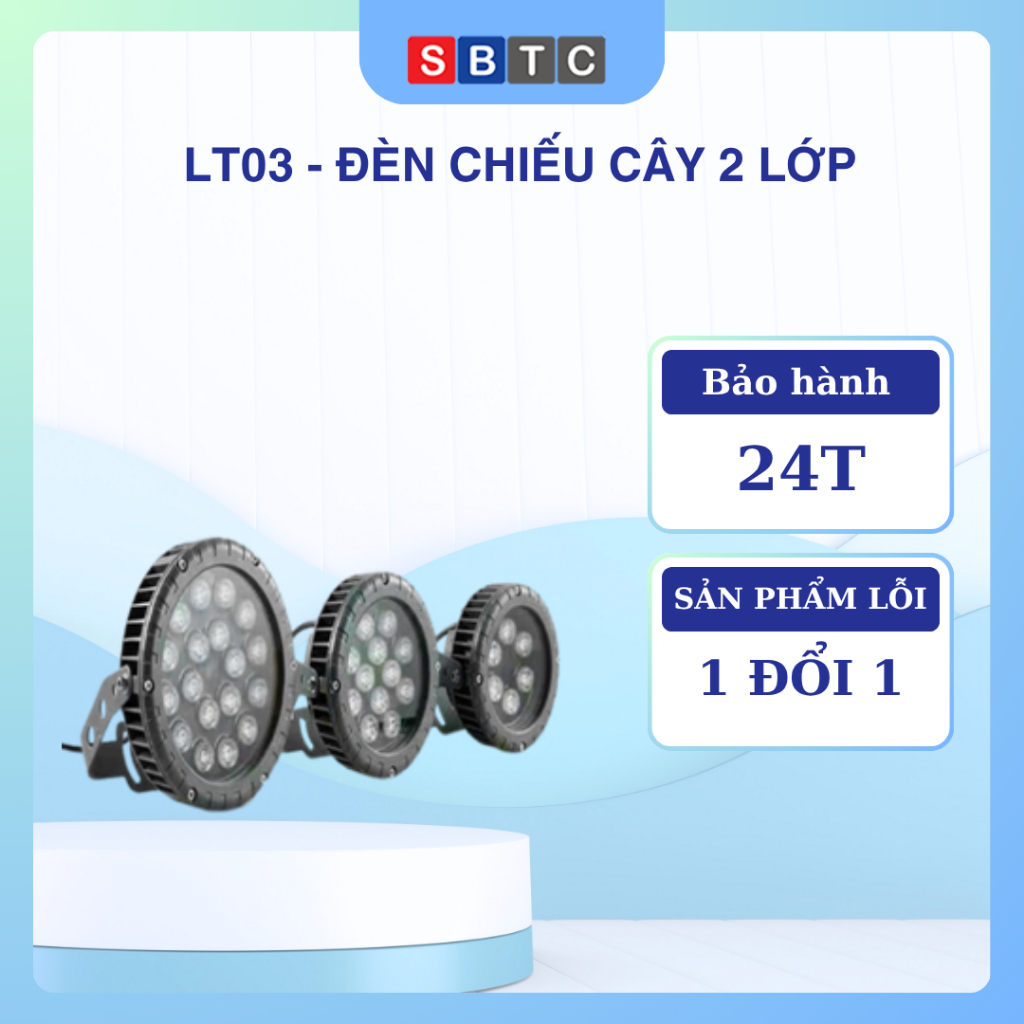 LT03-ĐÈN CHIẾU CÂY 2 LỚP