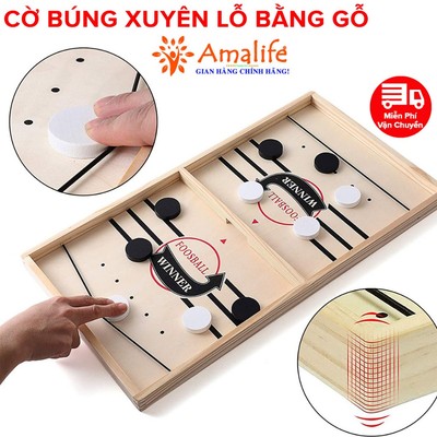 Cờ Búng Đối Kháng, Cờ Búng Xuyên Lỗ Bằng Gỗ Tự Nhiên Cho Bé Hãng Amalife