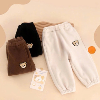 Quần nỉ tàu in hình mặt cười,gấu đáng yêu cho bé gồm 4 màu xinh dễ mặc sz 8-19kg[D5