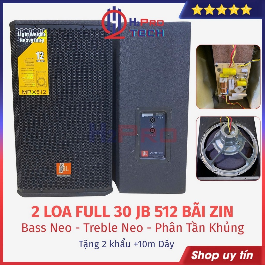 Đôi Loa bass 30 JB MRX 512 bãi Trung, Bass treble Neo, đẹp xuất xắc, Loa Full 30 karaoke cao cấp