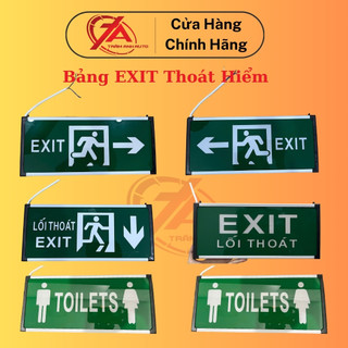 Biển Exit Thoát Hiểm lối thoát chỉ dẫn an toàn báo sự cố khẩn cấp chiếu sáng dạ quang 2 mặt và 1 mặt - Trâm Anh 94