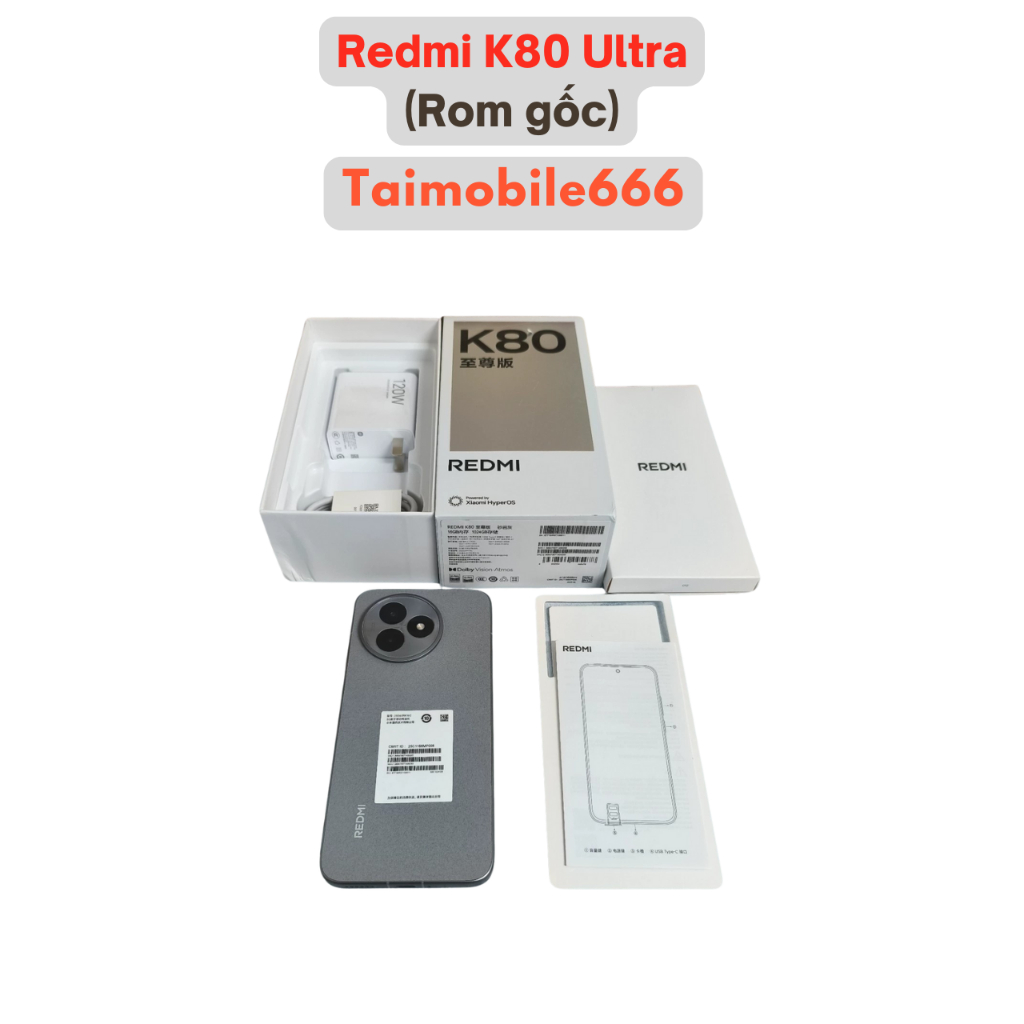 Điện thoại Xiaomi REDMI K80 Ultra New Dimensity 9400 Plus Pin 7410mAh
