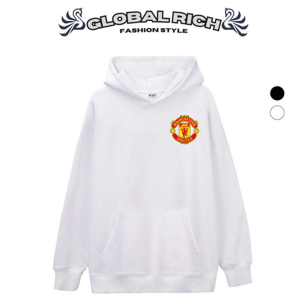 Áo Hoodie Global Rich Premium Nỉ Logo Left Câu Lạc Bộ Bóng Đá Manchester United Fc