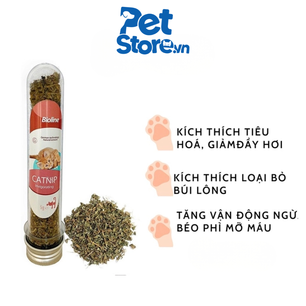 Cỏ Mèo Catnip Bioline – Thu Hút Mèo, Giảm Stress, Kích Thích Vận Động