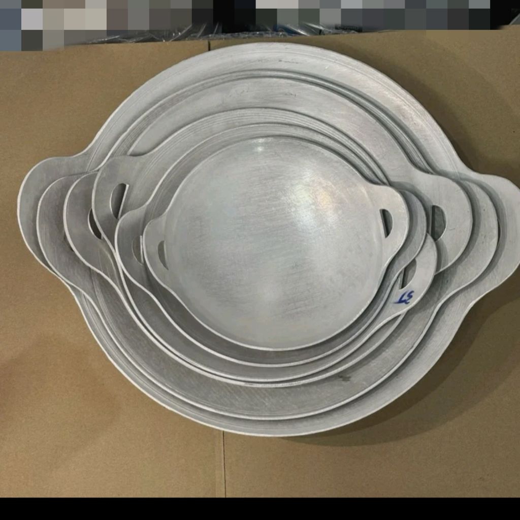 Chảo nhôm bay quay liên rất dày đường kính 37,34,31,27,25,22,19,17cm