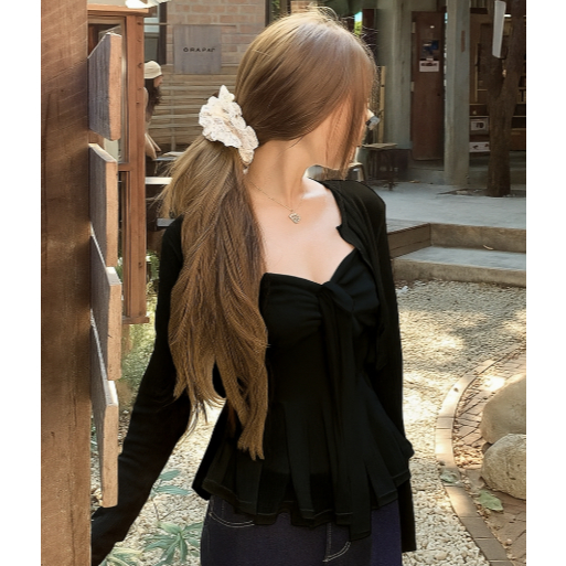 [TẶNG CARDIGAN/ HÀNG QC] SET ÁO 2 DÂY NHÚN NGỰC LEN DỆT KIM KÈM ÁO CARDIGAN MỎNG SIÊU XINH 2MONDAY S53 | BigBuy360 - bigbuy360.vn