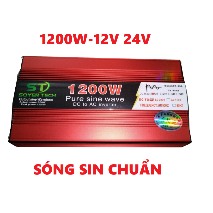 Bộ kich điện 12v lên 220v sin chuẩn 1000w