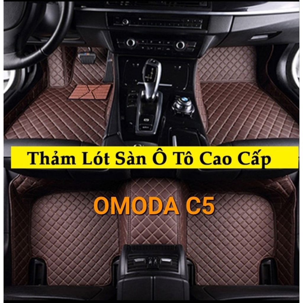Thảm sàn da 5d,6d xe OMODA C5, sàn da+rối 2 hàng ghế, da chống nước