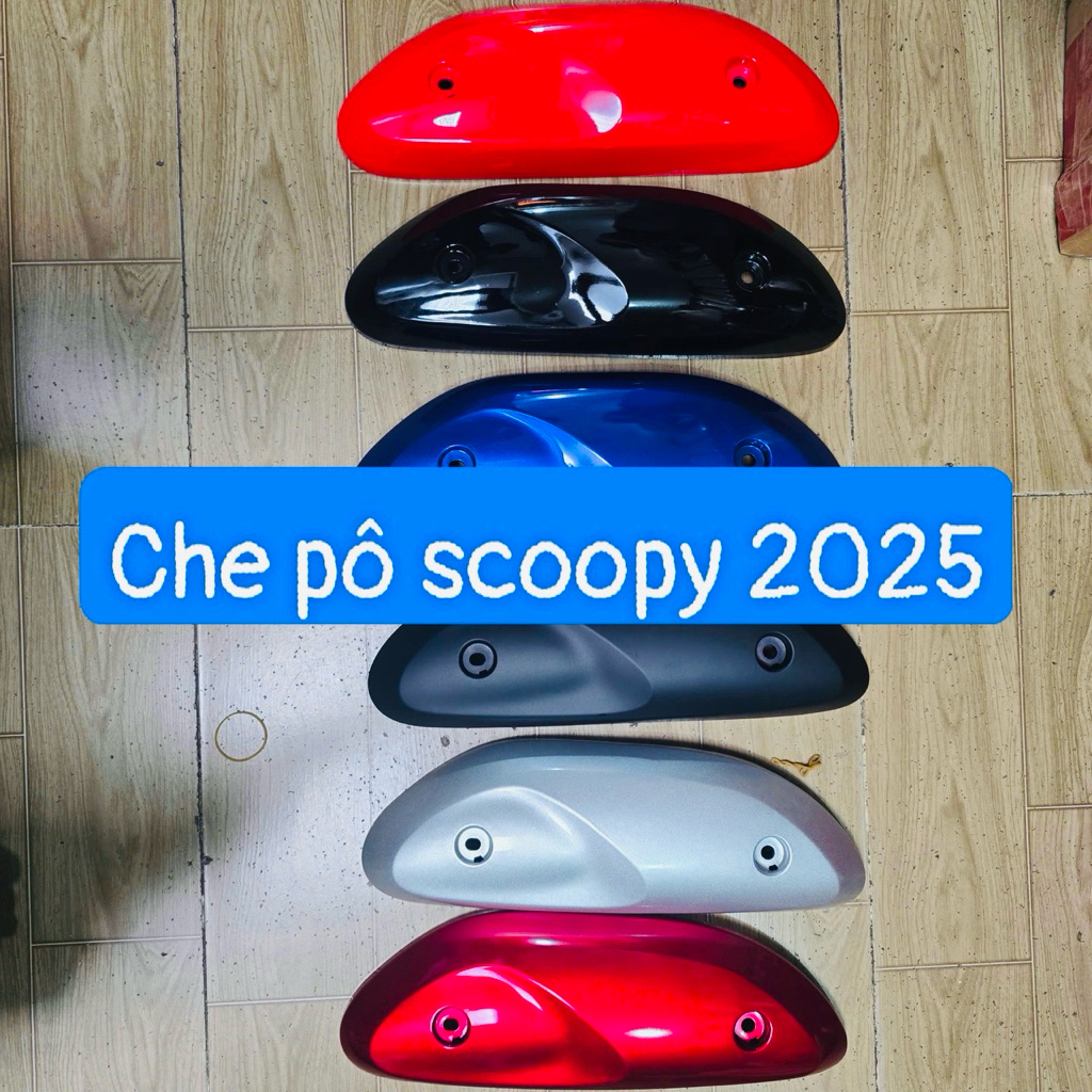 Che pô scoopy 2025 /ốp pô scoopy 2025  kiểu zin (đen nhám)