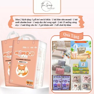  Combo 2 Tã quần Dán Momoji Extra thoáng khí,thoát ẩm tốt giúp da bé sơ sinh khô thoáng dài lâu 