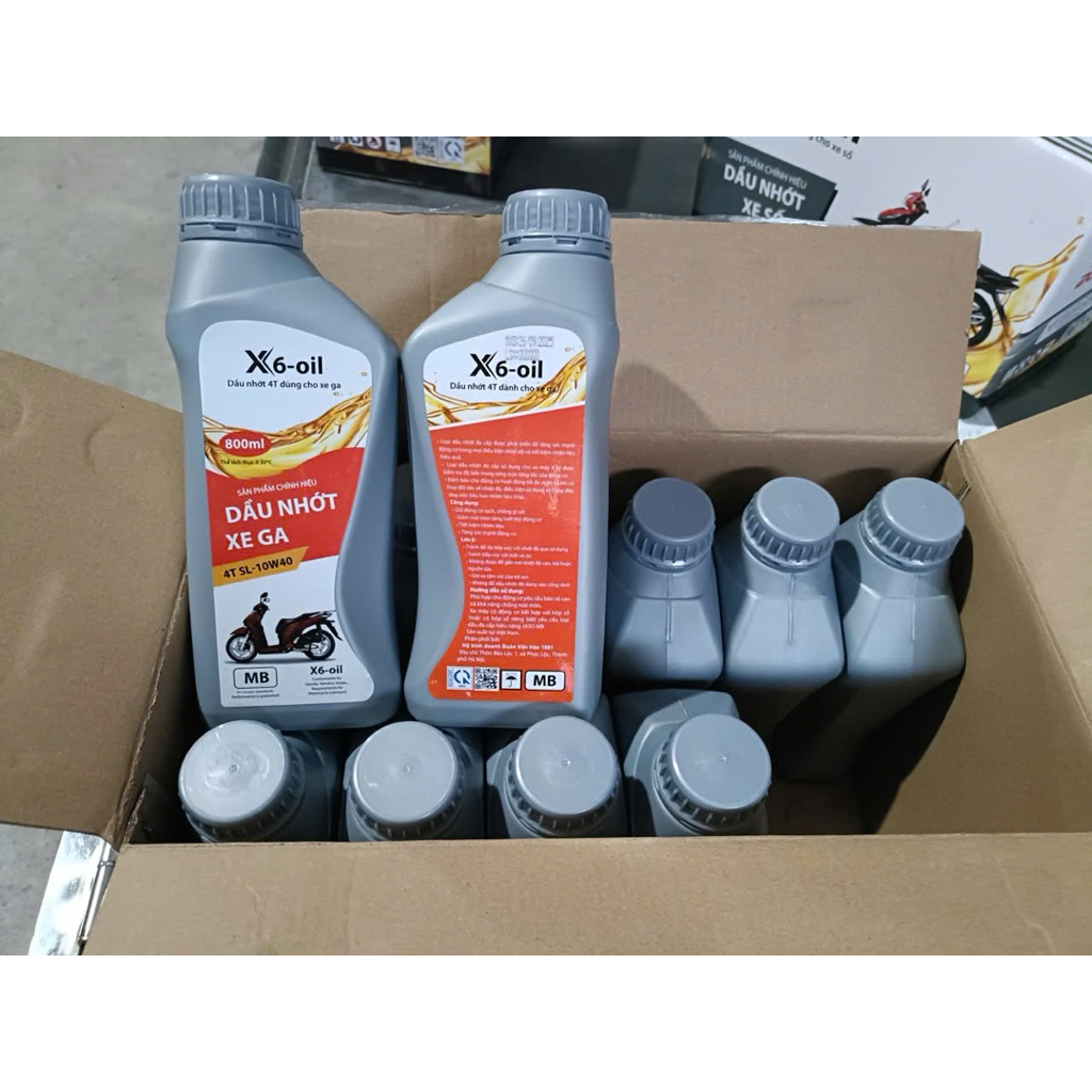 X6-oil Dầu Nhớt Xe Ga 4T SL-10W40 800ml , xe số 4T SL-20W50 800ml,1000ml - Dầu Nhớt Chất Lượng Cao Cho Xe Ga,Xe Số