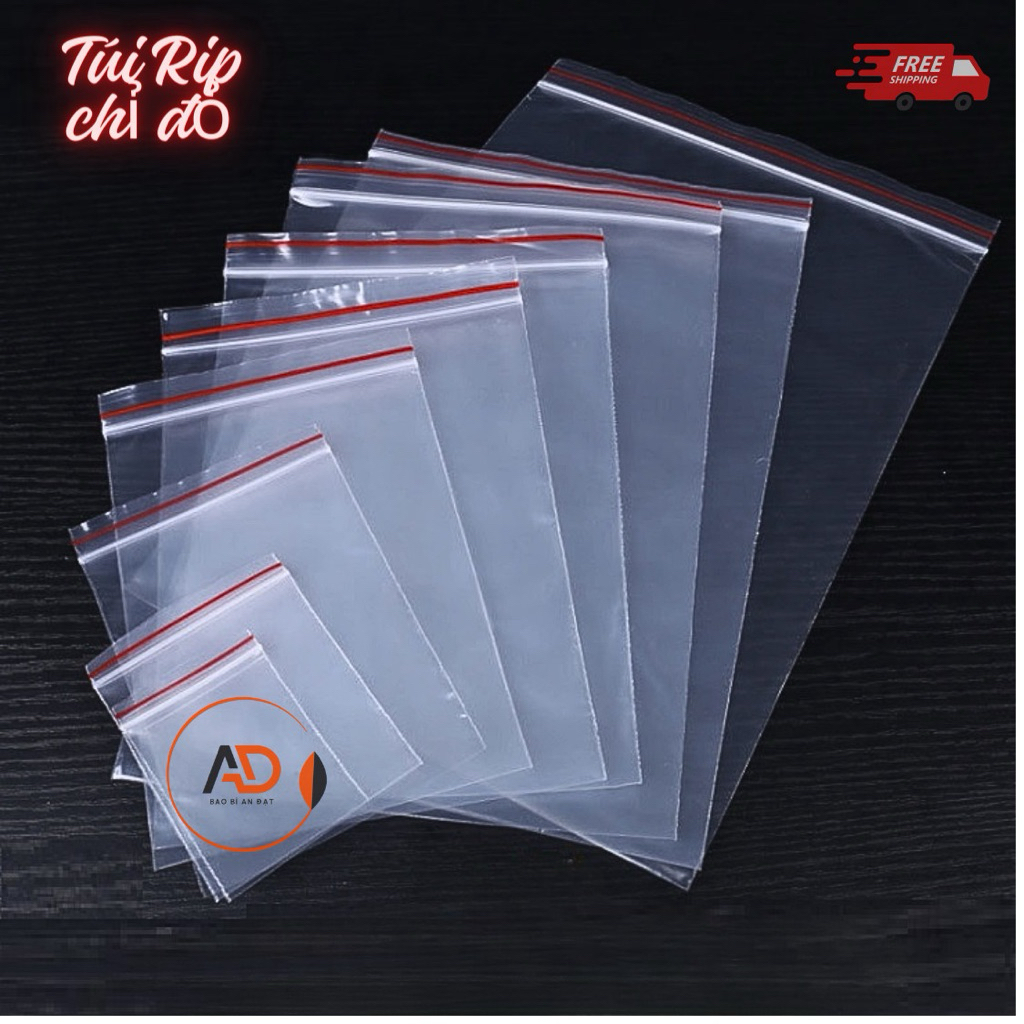 Combo 2kg túi zipper chỉ đỏ