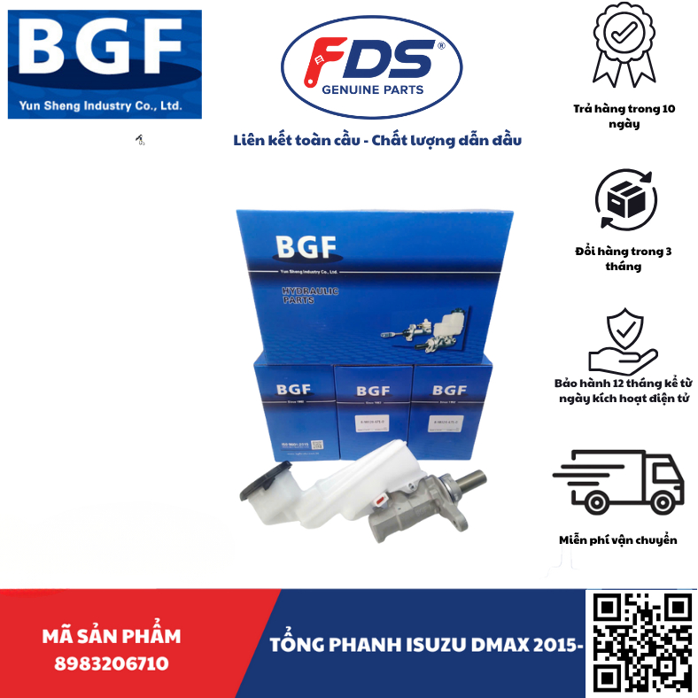 TỔNG PHANH ISUZU DMAX 2015- HÃNG BGF