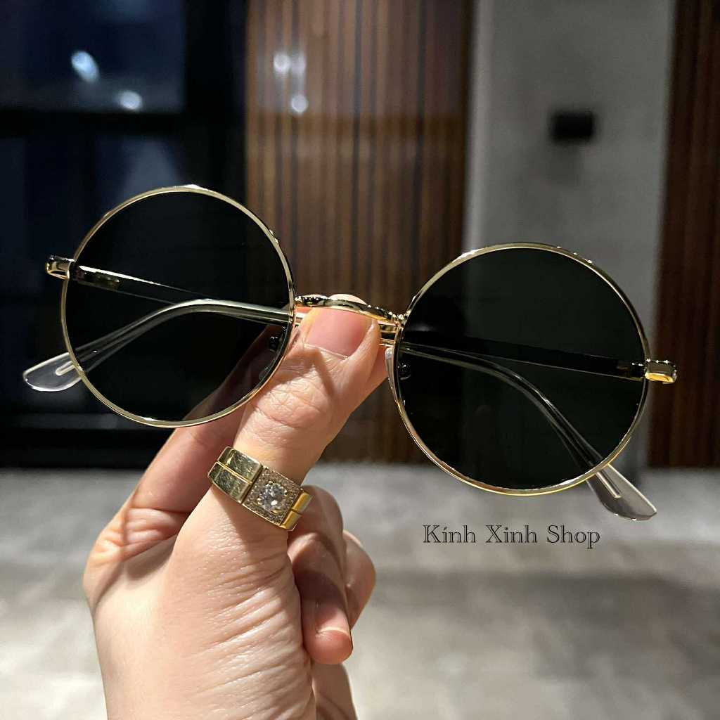 Kính râm Mắt tròn xoe chống nắng cao cấp cho nam nữ