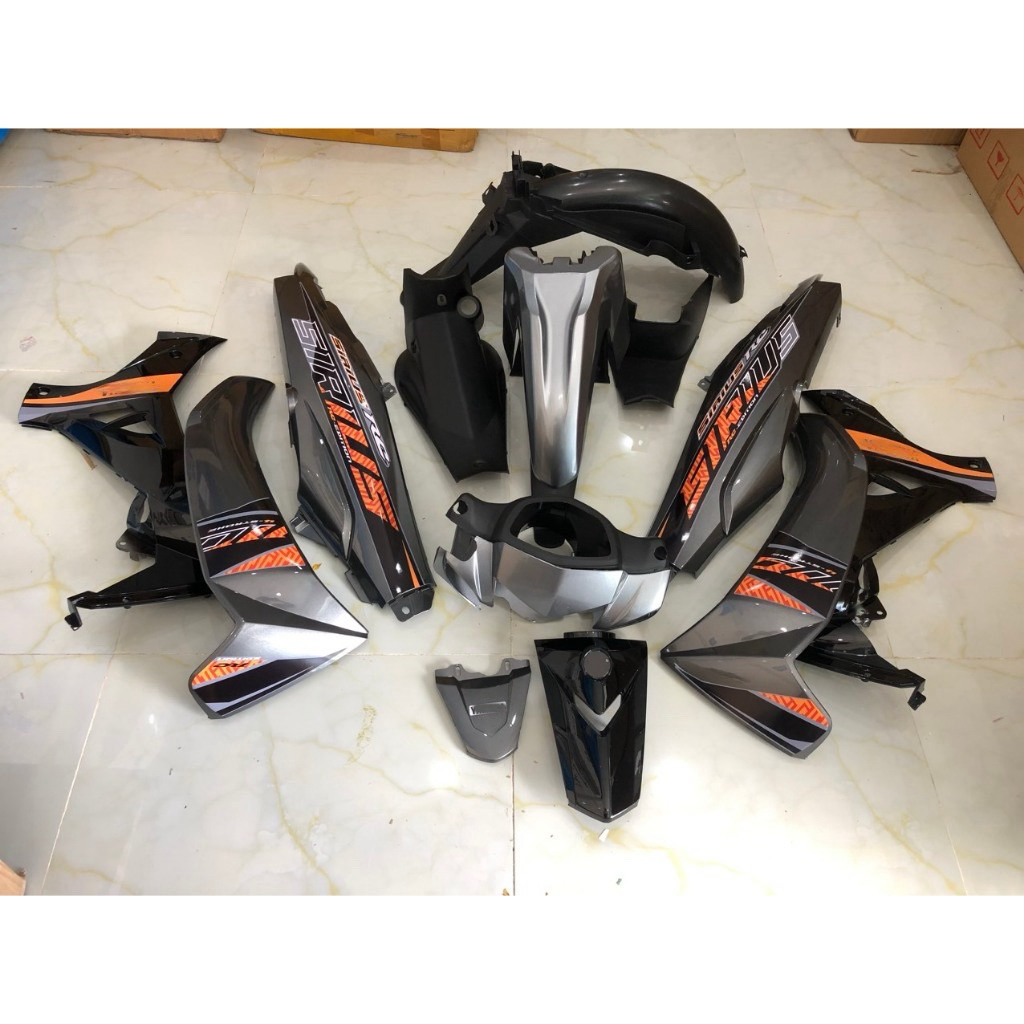 Bộ vỏ nhựa sirius màu xám chuột phối đen, kèm tem, đi ốp đầu si hello, dè si Fi chế, hàng 1/1.