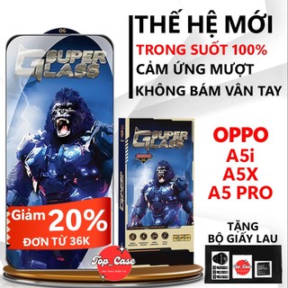 Kính cường lực Premium Oppo A5i/A5X/A5 Pro 5G Trong suốt full màn.Miếng dán bảo vệ màn hình| Top case