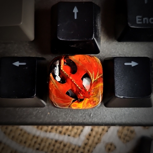 red dragon dom keycap, nút bàn phím cơ, keycap artisan, keycap dragon, keycap rồng
