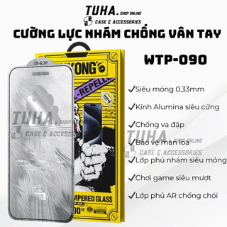  WTP-090 Kính cường lực KK NHÁM 9D chống vân tay phiên bản nâng cấp dành cho iphone 