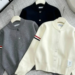  Áo Khoác Cadigan Áo Nỉ Cardigan nữ  Cổ Tròn Tay Kẻ Dễ Thương Phong Cách  Hàn Quốc Nhẹ Nhàng Chất vải nỉ hai da mềm mịn 