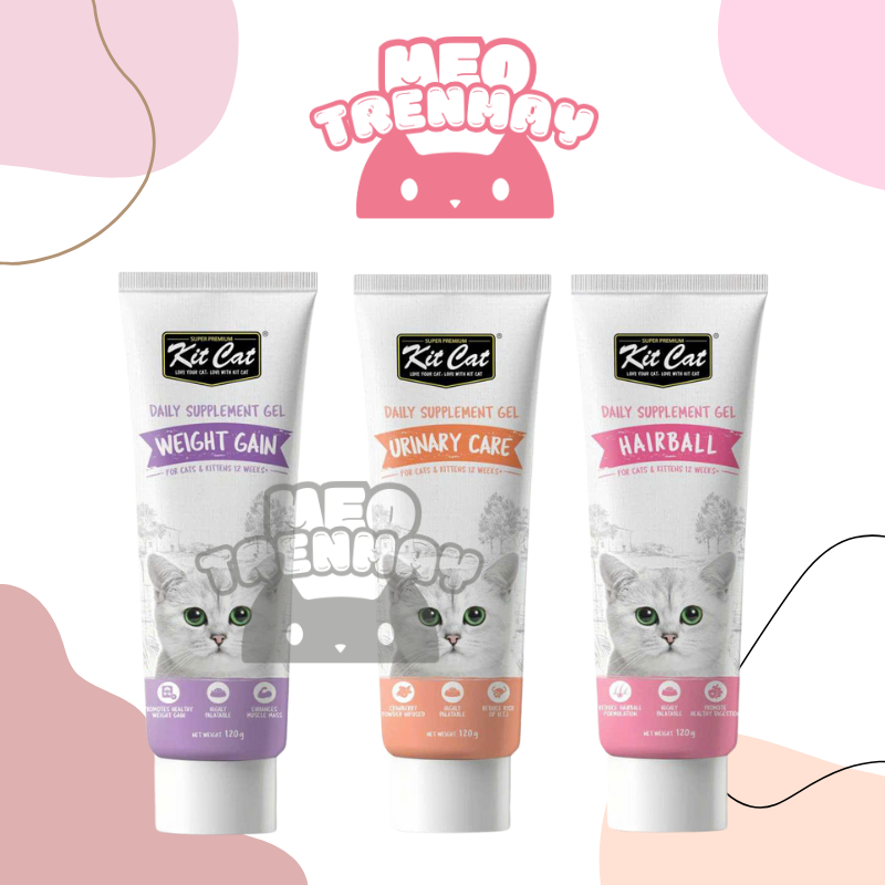 [Freeship] Gel dinh dưỡng Kitcat hỗ trợ tiết niệu, tiêu búi lông, tăng cân - tuýp 120gr