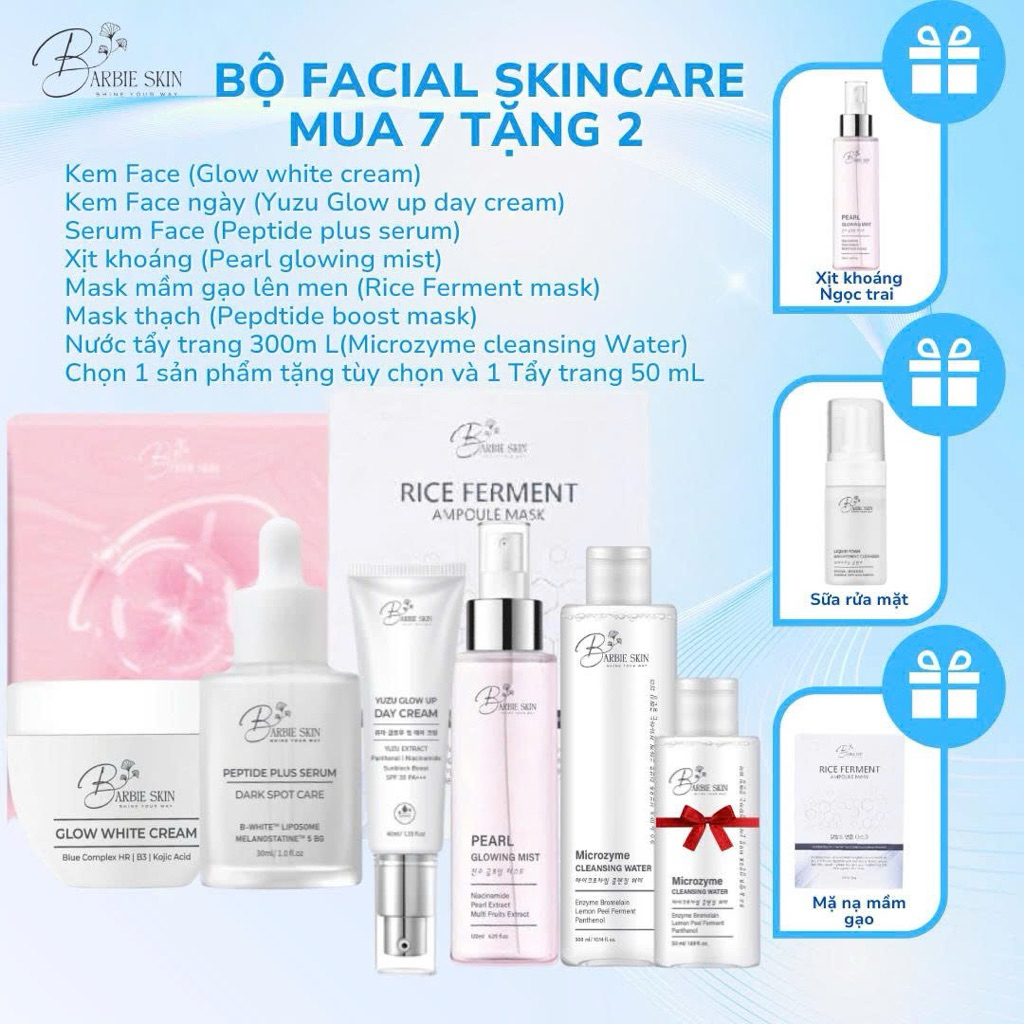 TRỌN BỘ FACIAL SKINCARE – BARBIE SKIN