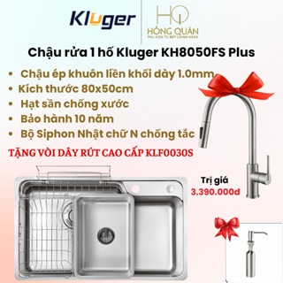  Chậu rửa bát 1 hố Kluger KH8050FS Basic Plus CHÍNH HÃNG Kluger. 