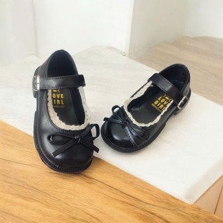  Giày lolita D25 da mềm nơ xinh chống trơn cho bé gái 