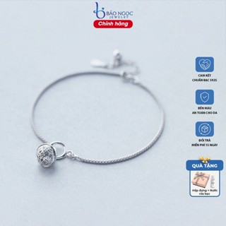  Lắc chân bạc nữ S925 gắn chuông xinh xắn Lắc chân bạc cho nữ đơn giản - LC1544 - Bảo Ngọc Jewelry 