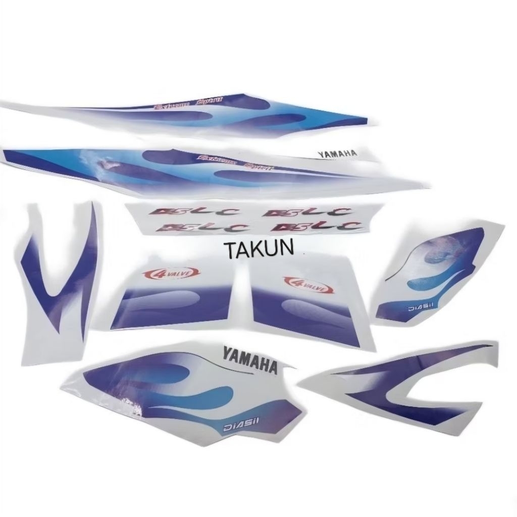 Bộ tem lửa 135 LC xe EXCITER 2006-2010 xanh