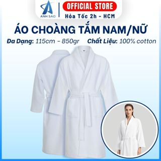  Áo Choàng Tắm Ánh Sao Cotton Mềm Mịn Cao Cấp Áo Choàng Tắm Nữ Nam Khách Sạn Spa Đi Biển Khăn Choàng Tắm Tiện Dụng 
