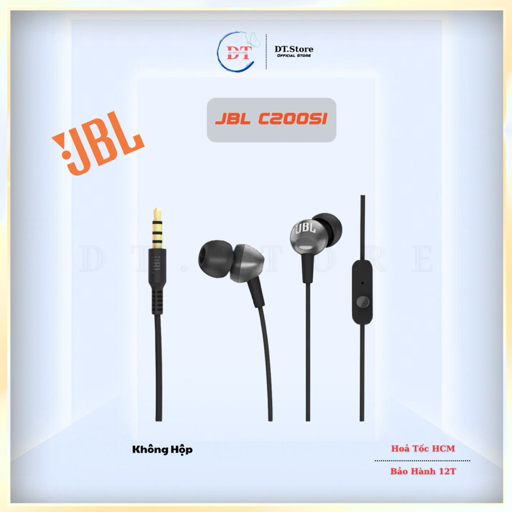 Tai Nghe Nhét Tai Có Dây JBL C200SI - Không Hộp Hàng Chính Hãng