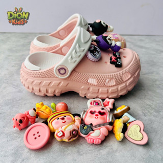 Dép cho bé gái TÙY CHỌN STICKER (CHARM) chất liệu EVA cao cấp siêu nhẹ, êm chân không thấm nước an toàn