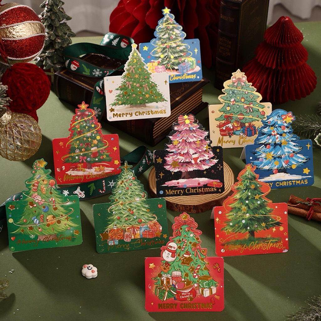 Thiệp Chúc Mừng Giáng Sinh Vui Vẻ Cây Thông Noel Mini Mới Đáng Yêu - HeBe Store