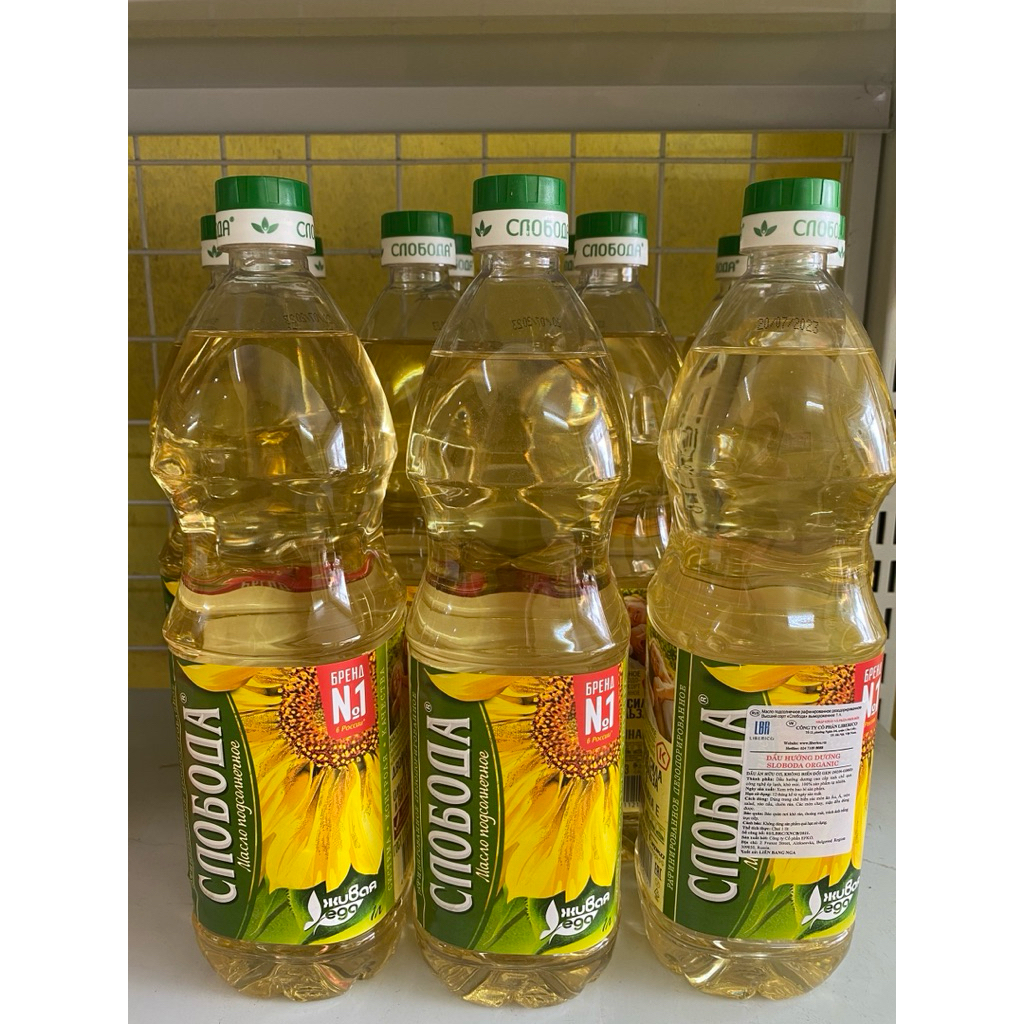 Dầu Hướng Dương Sloboda Nga 1 lít - Dầu ăn Hướng Dương