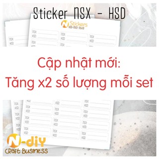 [N-diy] Nhãn tem sticker NSX HSD hạn sử dụng