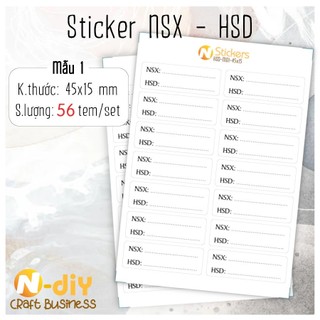 [N-diy] Nhãn tem sticker NSX HSD hạn sử dụng