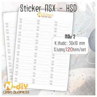 [N-diy] Nhãn tem sticker NSX HSD hạn sử dụng