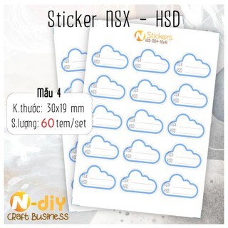 [N-diy] Nhãn tem sticker NSX HSD hạn sử dụng