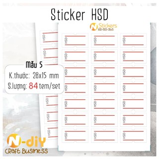 [N-diy] Nhãn tem sticker NSX HSD hạn sử dụng
