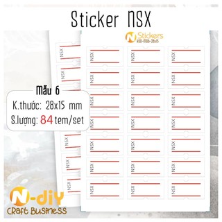 [N-diy] Nhãn tem sticker NSX HSD hạn sử dụng