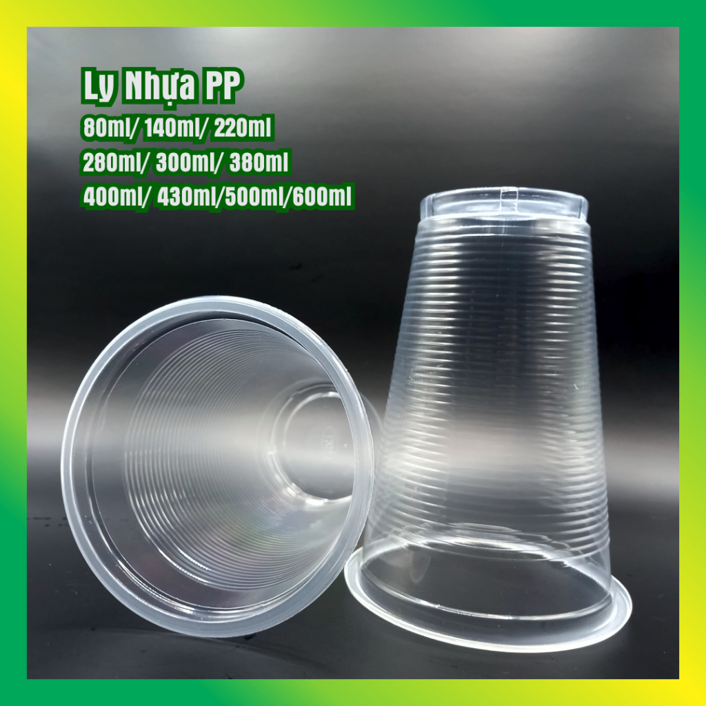 [ 50 cái] Ly nhựa tiện dung đủ size - Ly dùng 1 lần - Vui Vui Store