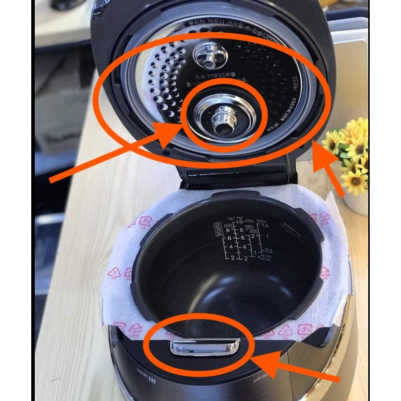 Gioăng nồi cơm điện cuckoo mã JHR1060FD - Lẫy nồi cao tần 1.8L loại tốt mã nồi JHR1060FD/FHG1010FG