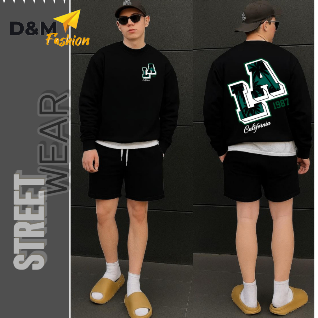 [ HOT 2025] Áo Hoodie / Sweater LA xanh , UNISEX ,Vải Nỉ Bông/ Nỉ Chân Cua Cao Cấp, Giặt Không Xù _H