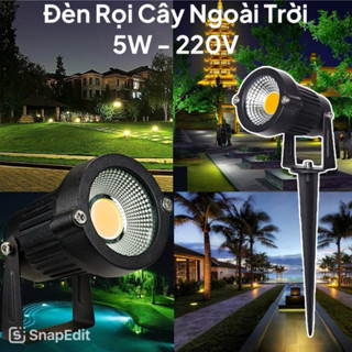 Đèn rọi cây đèn chiếu sáng cây cảnh đèn trang trí sân vườn tiểu cảnh ngoài trời 220v 5w 12w vỏ thép kháng nước ip65