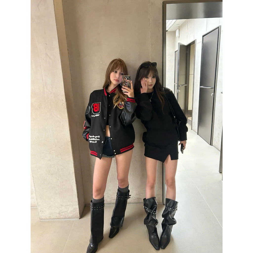 Áo Khoác FC BattleKID Club Bomber Varsity Jacket Nam Nữ Unisex Nỉ Dạ Tay Da Logo Thêu 2 Lớp